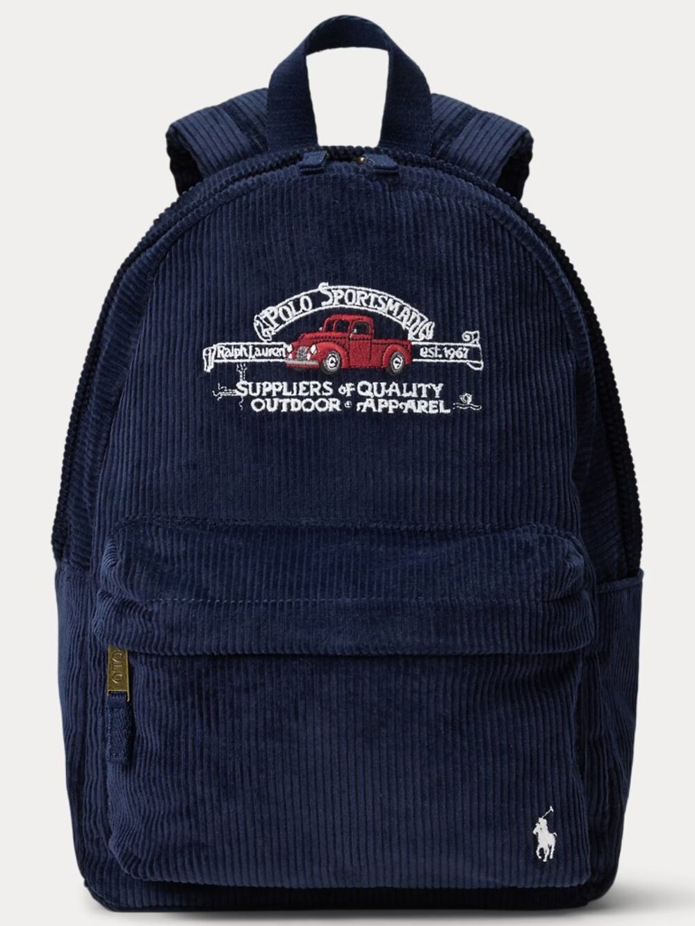 Polo Ralph Lauren Boys' Corduroy Backpack, 14" inseam with embroidered details